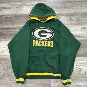 Vintage 90s Starter NFL Green Bay‎ Packers Mens M Center Logo Pullover Hoodie